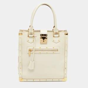 Pre Owned Louis Vuitton Ivory Leather L Imprevisible Tote