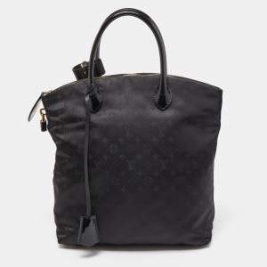 Pre Owned Louis Vuitton Black Monogram Desire Vertical Lockit MM Bag