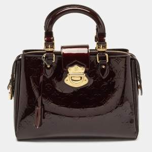 Pre Owned Louis Vuitton Amarante Monogram Vernis Melrose Avenue Bag