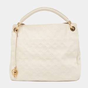 Pre Owned Louis Vuitton Neige Monogram Empreinte Leather Artsy MM Bag