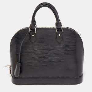 Pre Owned Louis Vuitton Black Epi Leather Alma PM Bag