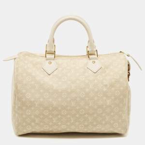 Louis Vuitton Dune Monogram Mini Lin Canvas Speedy 30 Bag