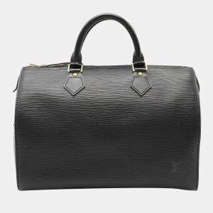 Louis Vuitton Black Epi Leather Speedy 30 Top Handle Bag