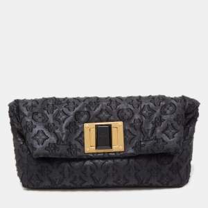 Pre Owned Louis Vuitton Black Lurex Limited Edition Altair Clutch