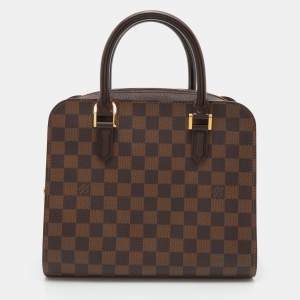 Pre Owned Louis Vuitton Damier Ebene Canvas and Leather Triana Bag