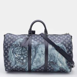 Louis Vuitton X Chapman Brothers Monogram Savane Ink Keepall Bandouliere 55 Bag