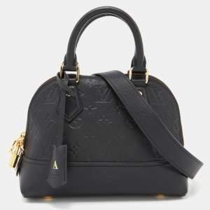 Pre Owned Louis Vuitton Black Empreinte Monogram Leather Neo Alma BB Bag