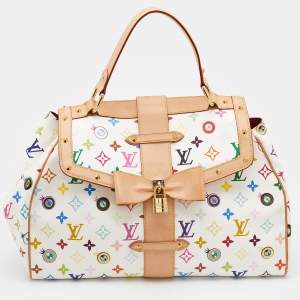 مملوكة مسبقًا Louis Vuitton White Monogram Multicolore Canvas Murakami Eye Love You Bag