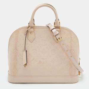 Pre Owned Louis Vuitton Rose Angelique Monogram Vernis  Alma PM Bag