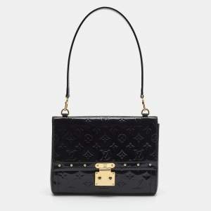 Pre Owned Louis Vuitton Black Monogram Vernis Venice Bag 