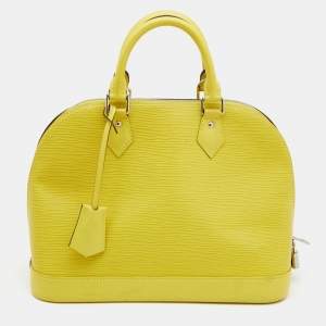 Pre Owned Louis Vuitton Citron Epi Leather Alma PM Bag