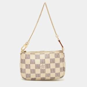 Pre Owned Louis Vuitton Damier Azur Canvas Mini Pochette Accessoires