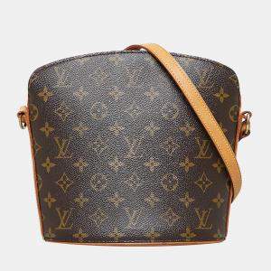 Pre Owned Louis Vuitton Brown Monogram Canvas Drouot Shoulder Bag