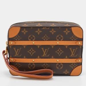 Pre Owned Louis Vuitton Monogram Canvas Soft Trunk Pouch