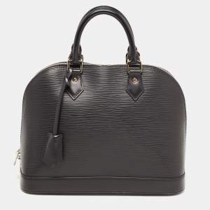 Pre Owned Louis Vuitton Black Epi Leather Alma PM Bag