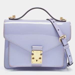 Pre Owned Louis Vuitton Lilac Vernis Leather Monceau BB Bag