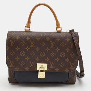 Pre Owned Louis Vuitton Black Monogram Canvas and Leather Marignan Bag