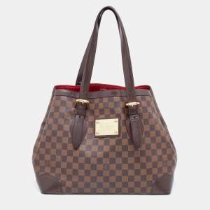 Pre Owned Louis Vuitton Damier Ebene Canvas Hampstead MM Bag
