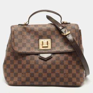Pre Owned Louis Vuitton Damier Ebene Canvas Bergamo MM Bag