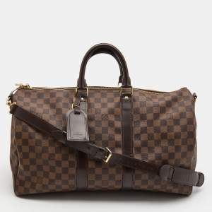 Pre Owned Louis Vuitton Monogram Canvas Keepall Bandouliere 45 Bag