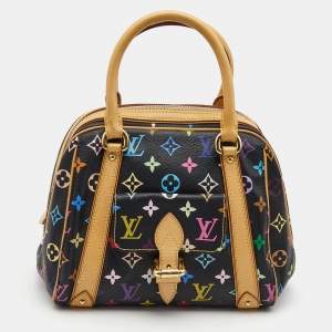Pre Owned Louis Vuitton Black Monogram Multicolore Canvas Priscilla Bag