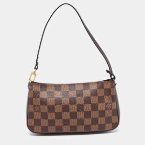 Pre Owned Louis Vuitton Damier Ebene Canvas Navona Pochette Accessoires Bag