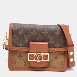 Pre Owned Louis Vuitton Monogram Reverse Canvas Dauphine Mini Bag