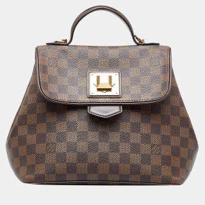 Pre Owned Louis Vuitton Brown Damier Ebene Bergamo PM