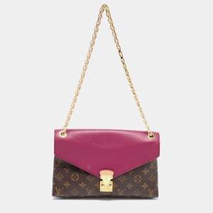Pre Owned Louis Vuitton Aurore Monogram Canvas and Leather Pallas Chain Bag