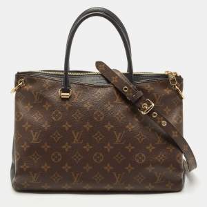 Pre Owned Louis Vuitton Full Marine Monogram Canvas Pallas MM Bag