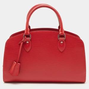 Pre Owned Louis Vuitton Red Epi Leather Jasmin Bag