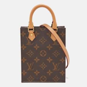 Pre Owned Louis Vuitton Monogram Canvas Petit Sac Plat Bag