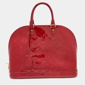 Pre Owned Louis Vuitton Pomme D Amour Monogram Vernis Alma GM Bag