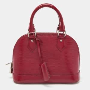 Pre Owned Louis Vuitton Fuchsia Epi Leather Alma BB Bag