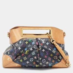 Pre Owned Louis Vuitton Black Monogram Multicolore Canvas Judy GM Bag