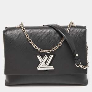 Pre Owned Louis Vuitton Black Epi Leather Twist Foldable Shoulder Bag