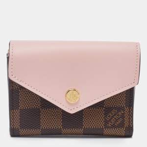 Louis Vuitton Rose Ballerine Damier Ebene Zoe Wallet