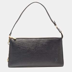 Pre Owned Louis Vuitton Black Epi Leather Pochette Accessoires