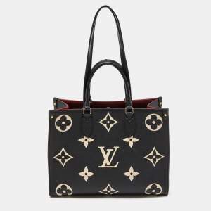 Pre Owned Louis Vuitton Bicolor Monogram Empriente Leather Giant Onthego MM Bag