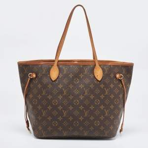 Louis Vuitton Brown Monogram Canvas Neverfull MM Tote Bag