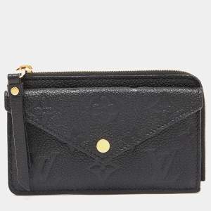 Louis Vuitton Black Monogram Empreinte Leather Recto Verso Card Holder