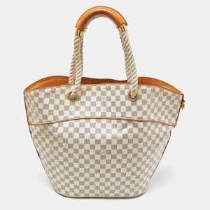 Pre Owned Louis Vuitton Damier Azur Canvas Pampelonne GM Bag
