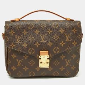 Pre Owned Louis Vuitton Monogram Canvas Pochette Metis Bag