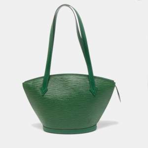 Pre Owned Louis Vuitton Borneo Green Epi Leather Saint Jacques PM Tote