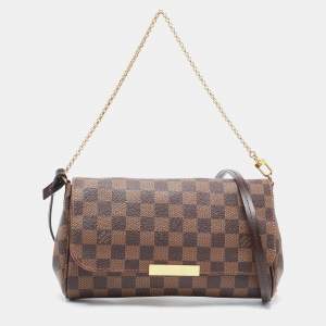 Pre Owned Louis Vuitton Damier Ebene Canvas MM Favorite Bag