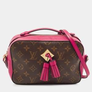 Pre Owned Louis Vuitton Fuchsia Monogram Canvas Saintonge Bag