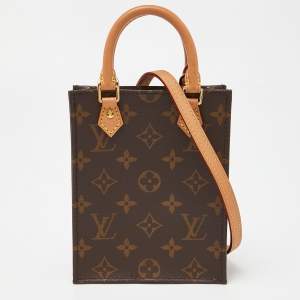 Pre Owned Louis Vuitton Monogram Canvas Petit Sac Plat Bag