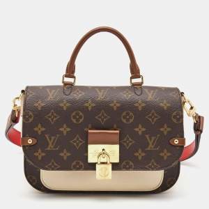Pre Owned Louis Vuitton Creme Monogram Canvas and Leather Vaugirard Bag