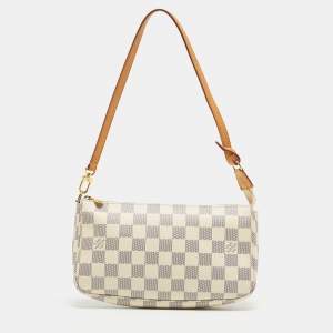Pre Owned Louis Vuitton Damier Azur Canvas Pochette Accessoires Bag