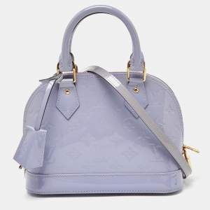 Pre Owned Louis Vuitton Lilac Monogram Vernis Alma BB Bag